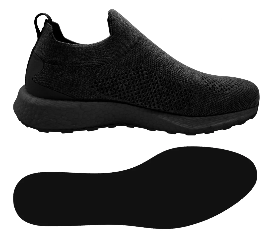 Etpu+Rubber Fly-Knit Slip-on 40-45 Size Shoes for Men